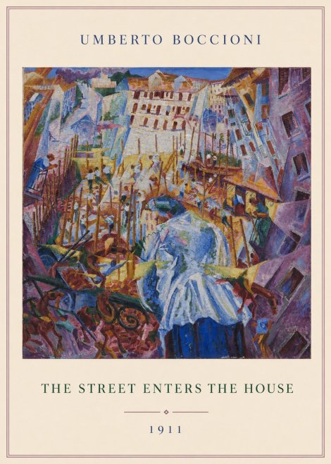 Umberto Boccioni The Street Enters the House No3 - Póster