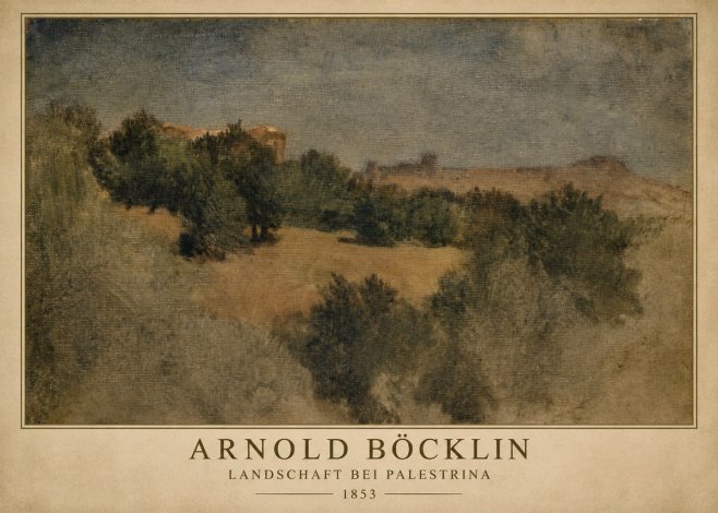 Arnold Böcklin Landschaft Bei Palestrina No1 - Póster