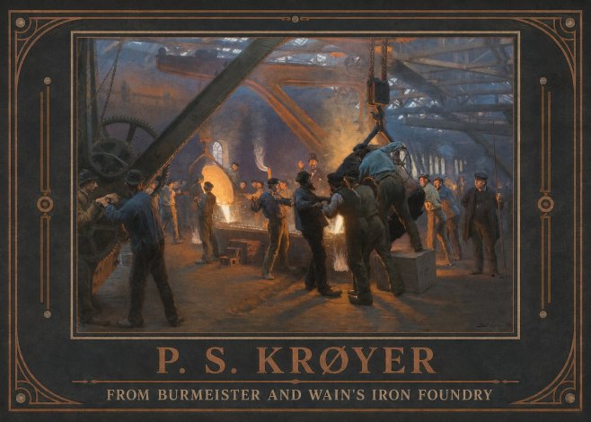 P.S. Krøyer From Burmeister and Wain's Iron Foundry No1 - Póster