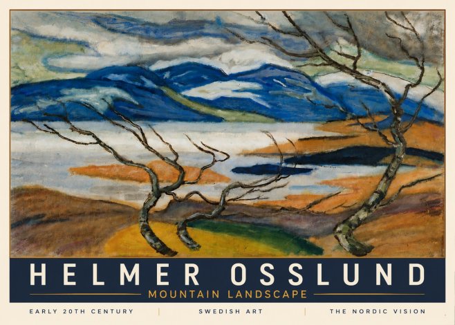 Helmer Osslund Mountain Landscape No6 - Póster