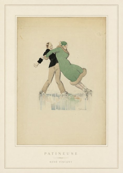René Vincent Patineuse No4 - Póster