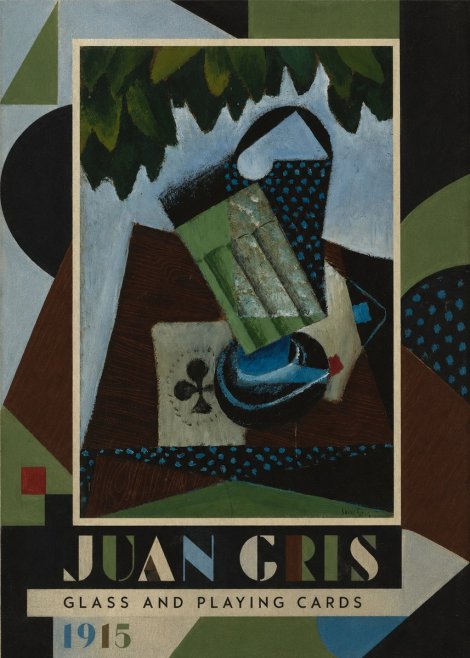 Juan Gris Glass and Playing Cards No1 - Póster