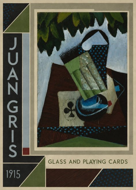 Juan Gris Glass and Playing Cards No2 - Póster