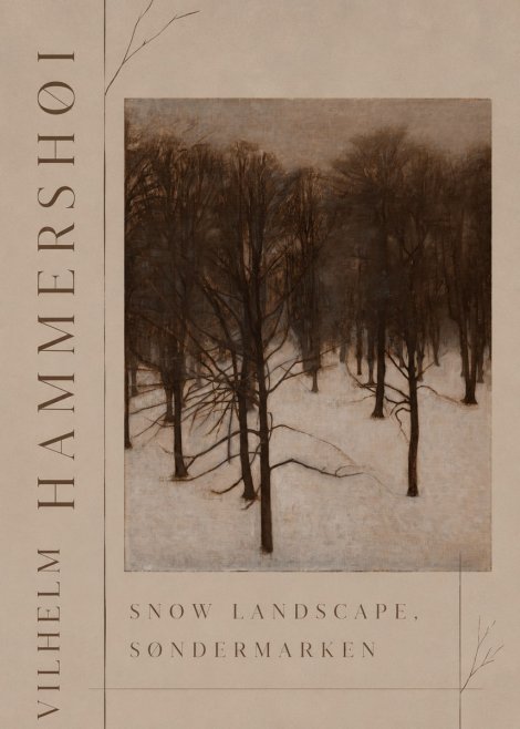 Vilhelm Hammershøi Snow Landscape, Søndermarken No3 - Póster
