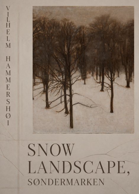 Vilhelm Hammershøi Snow Landscape, Søndermarken No5 - Póster