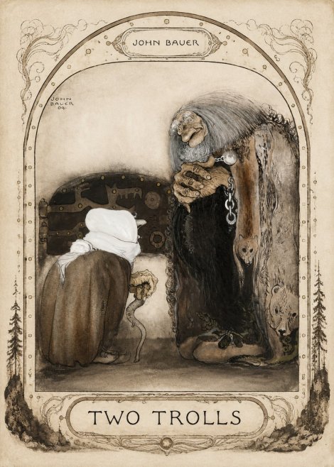 John Bauer Two Trolls No3 - Póster