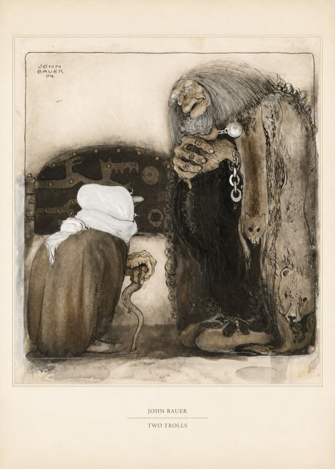 John Bauer Two Trolls No5 - Póster