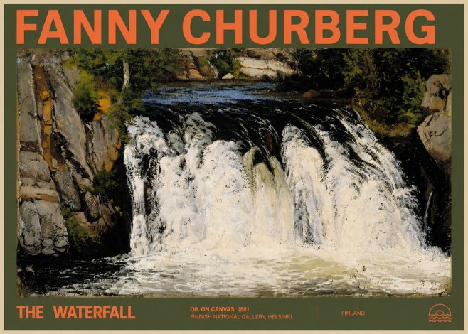 Fanny Churberg The Waterfall No2 - Póster