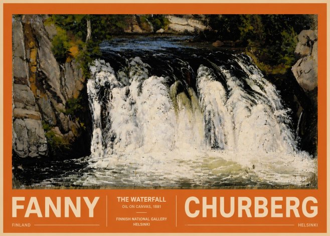 Fanny Churberg The Waterfall No5 - Póster