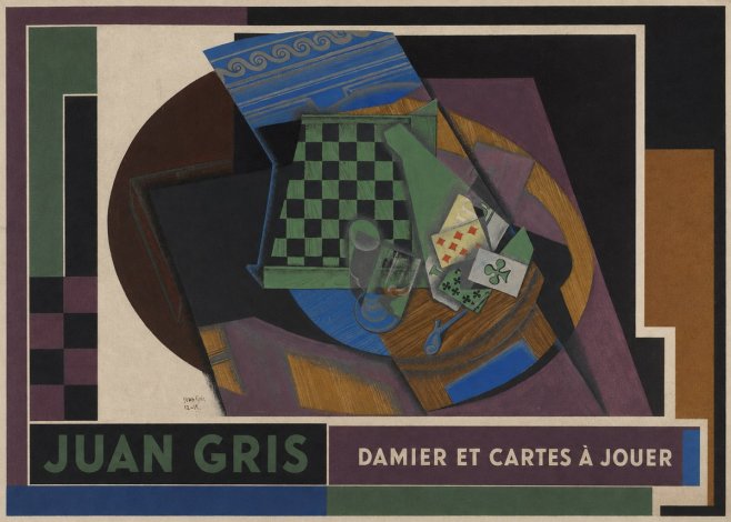 Juan Gris Damier Et Cartes À Jouer No2 - Póster