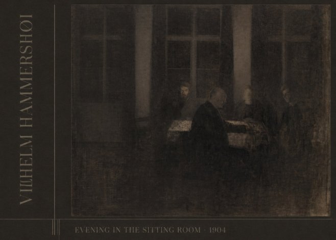 Vilhelm Hammershøi Evening in the Sitting Room No2 - Póster