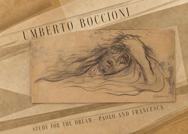 Umberto Boccioni Study for the Dream — Paolo and Francesca No4 - Póster