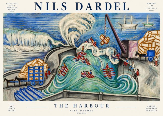 Nils Dardel The Harbour No3 - Póster