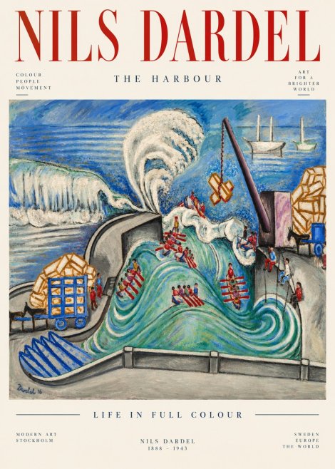 Nils Dardel The Harbour No5 - Póster
