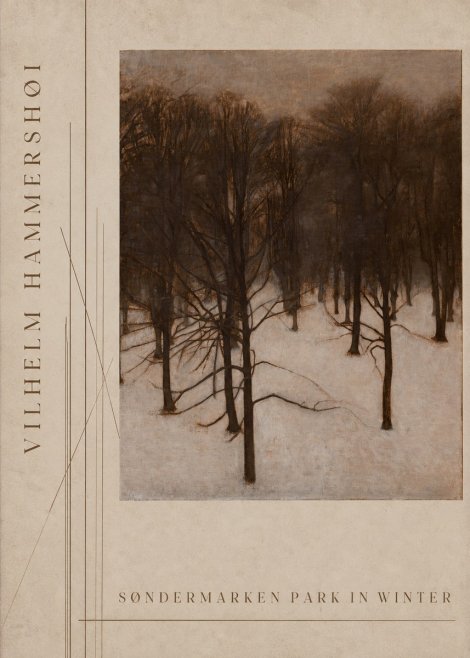 Vilhelm Hammershøi Søndermarken Park in Winter No2 - Póster