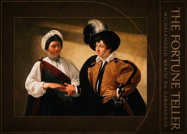 Michelangelo Merisi da Caravaggio The Fortune Teller III No3 - Póster
