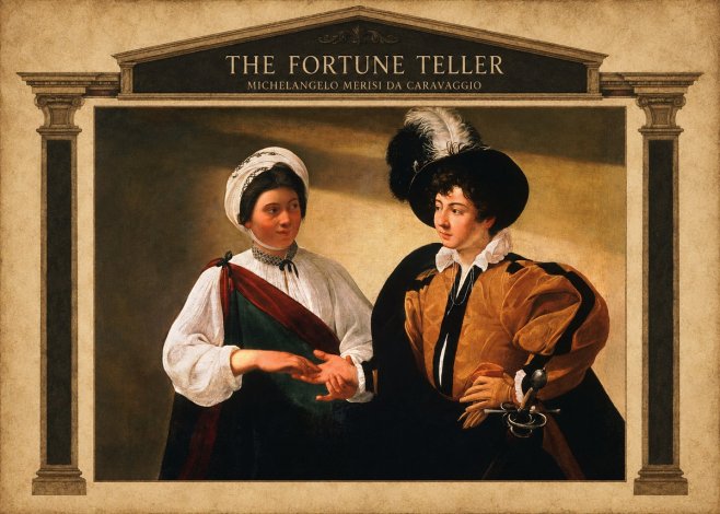 Michelangelo Merisi da Caravaggio The Fortune Teller III No4 - Póster
