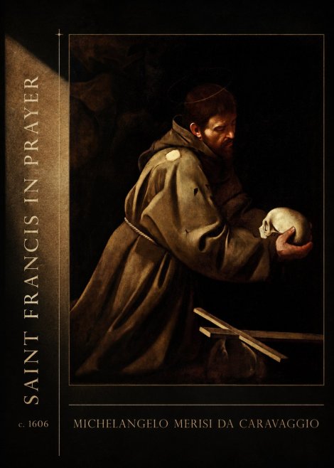 Michelangelo Merisi da Caravaggio Saint Francis in Prayer II No2 - Póster