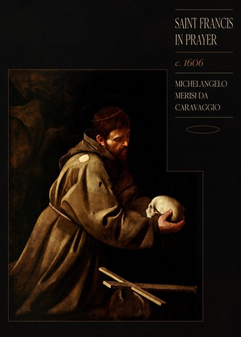 Michelangelo Merisi da Caravaggio Saint Francis in Prayer II No4 - Póster