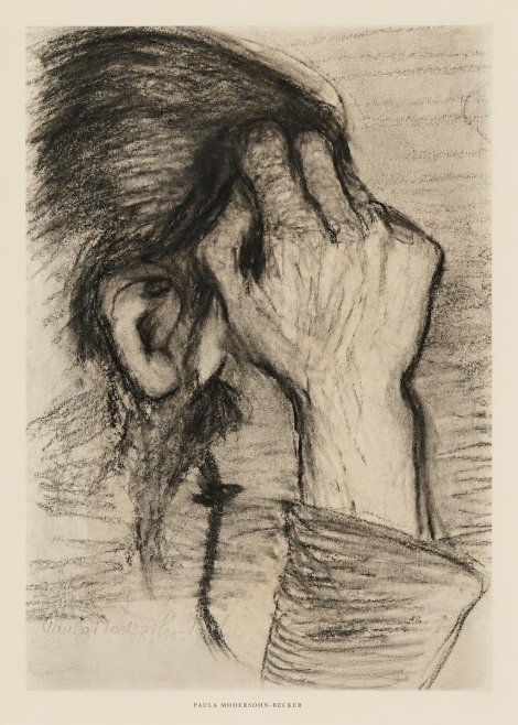 Paula Modersohn-Becker Head of a Girl with Rosary No5 - Póster