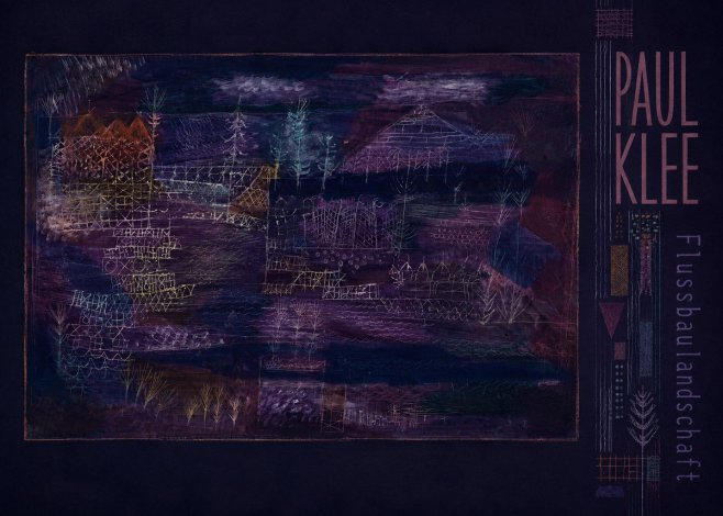 Paul Klee Flussbaulandschaft No3 - Póster