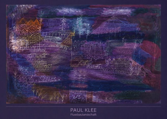 Paul Klee Flussbaulandschaft No6 - Póster
