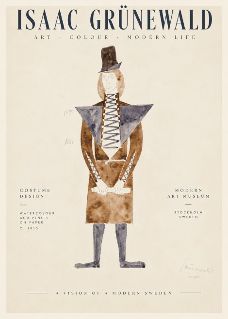 Isaac Grünewald Costume Design XIII No6 - Póster
