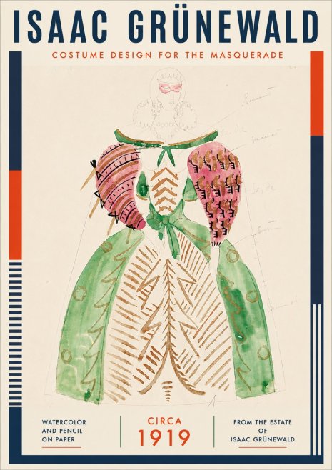 Isaac Grünewald Costume Design for the Masquerade No5 - Póster