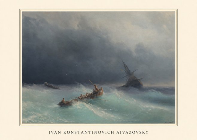 Ivan Konstantinovich Aivazovsky Shipwreck No3 - Póster