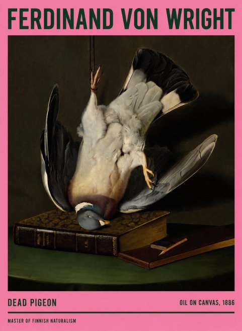 Ferdinand von Wright Dead Pigeon No2 - Póster