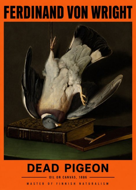 Ferdinand von Wright Dead Pigeon No3 - Póster