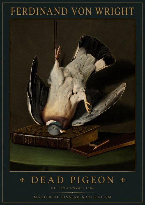 Ferdinand von Wright Dead Pigeon No5 - Póster