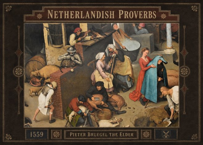 Pieter Bruegel Netherlandish Proverbs VIII No3 - Póster