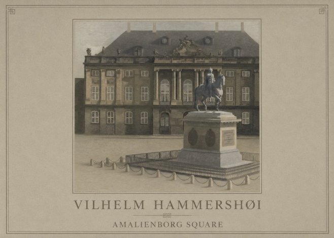 Vilhelm Hammershøi Amalienborg Square II No1 - Póster