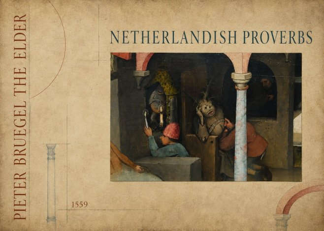Pieter Bruegel Netherlandish Proverbs IX No3 - Póster