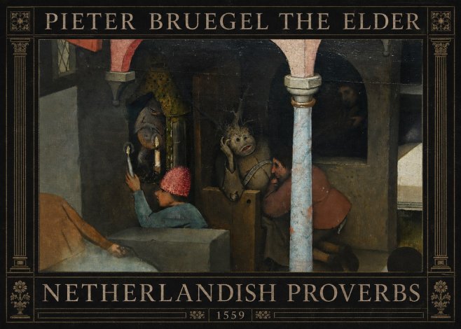 Pieter Bruegel Netherlandish Proverbs IX No4 - Póster
