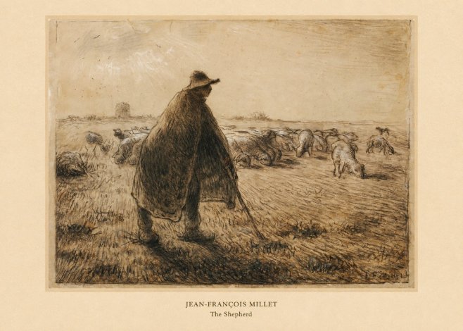 Jean-François Millet The Shepherd No6 - Póster