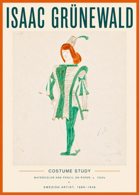 Isaac Grünewald The Harlequin No6 - Póster