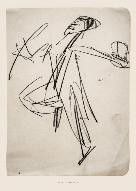 Raphael Kirchner Dynamic Dancer Sketch No6 - Póster