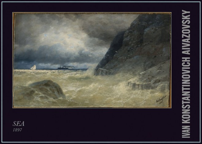 Ivan Konstantinovich Aivazovsky Sea No6 - Póster