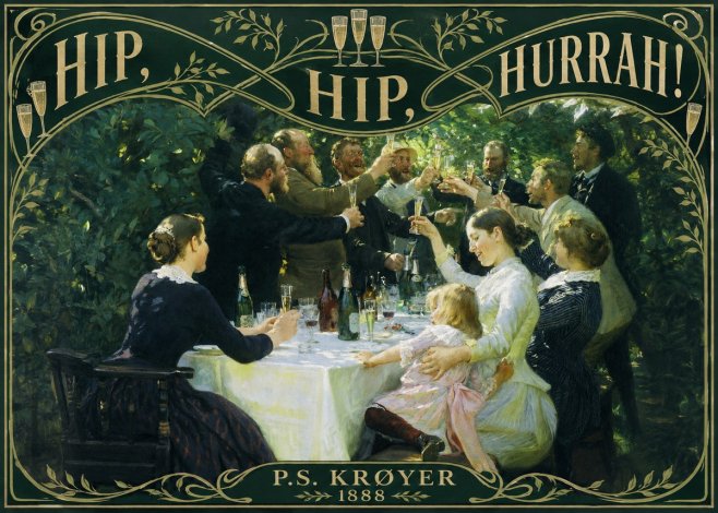 P.S. Krøyer Hip, Hip, Hurrah! No6 - Póster