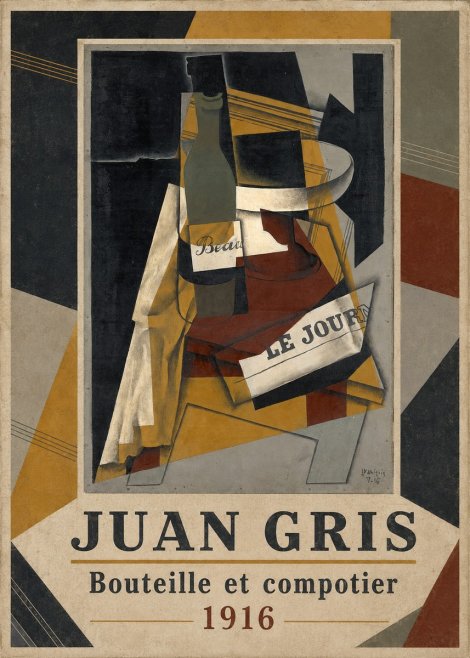 Juan Gris Bouteille Et Compotier No1 - Póster