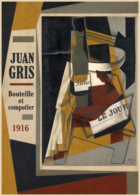 Juan Gris Bouteille Et Compotier No2 - Póster