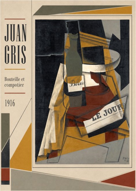 Juan Gris Bouteille Et Compotier No5 - Póster