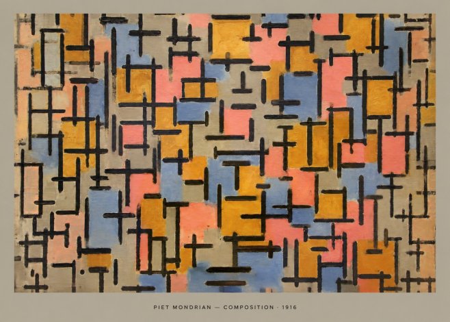 Piet Mondrian Composition No6 - Póster