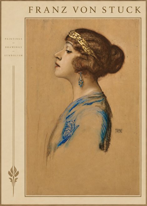 Franz von Stuck Head of a Girl No2 - Póster