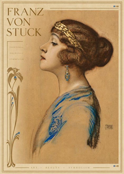 Franz von Stuck Head of a Girl No5 - Póster