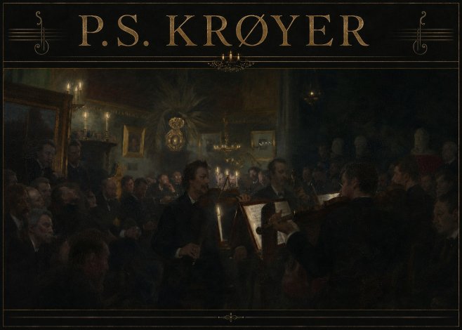 P.S. Krøyer An Evening at Høeberg's Home No3 - Póster