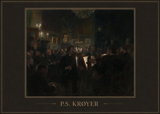 P.S. Krøyer An Evening at Høeberg's Home No4 - Póster