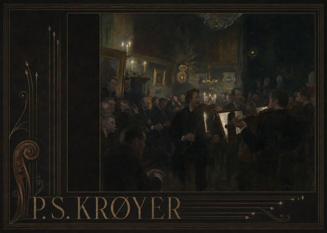 P.S. Krøyer An Evening at Høeberg's Home No5 - Póster
